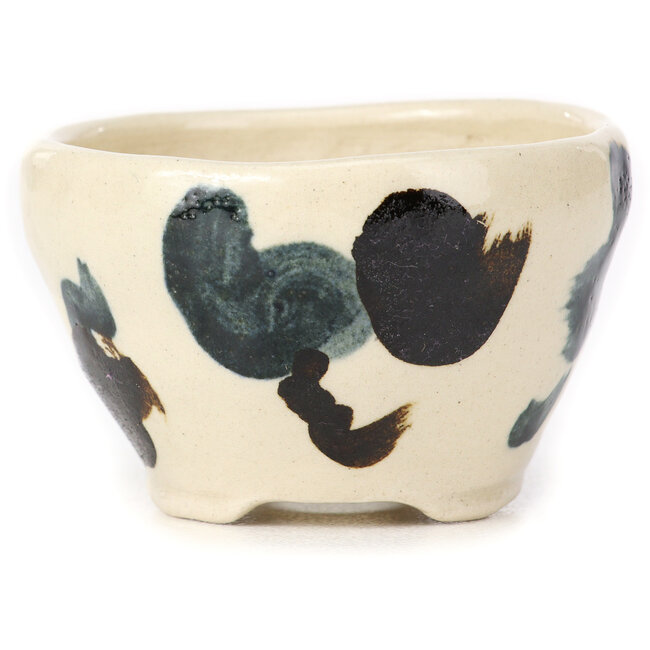 Vaso bonsai tondo bianco multicolore by Bonsai - 70 x 70 x 45 mm