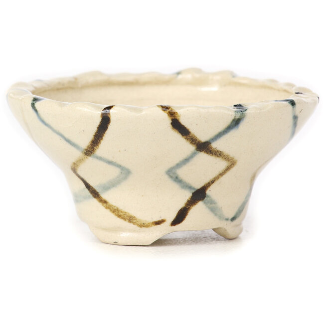 Vaso bonsai tondo bianco multicolore by Bonsai - 75 x 75 x 35 mm