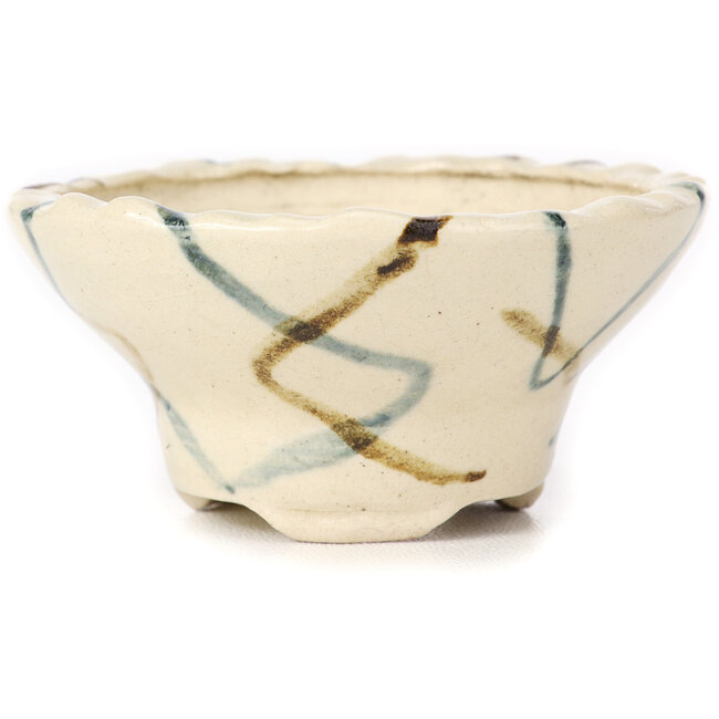 Vaso bonsai tondo bianco multicolore by Bonsai - 75 x 75 x 35 mm