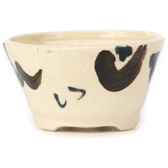 Pot à bonsaï rond multicolore blanc par Bonsai - 75 x 75 x 45 mm