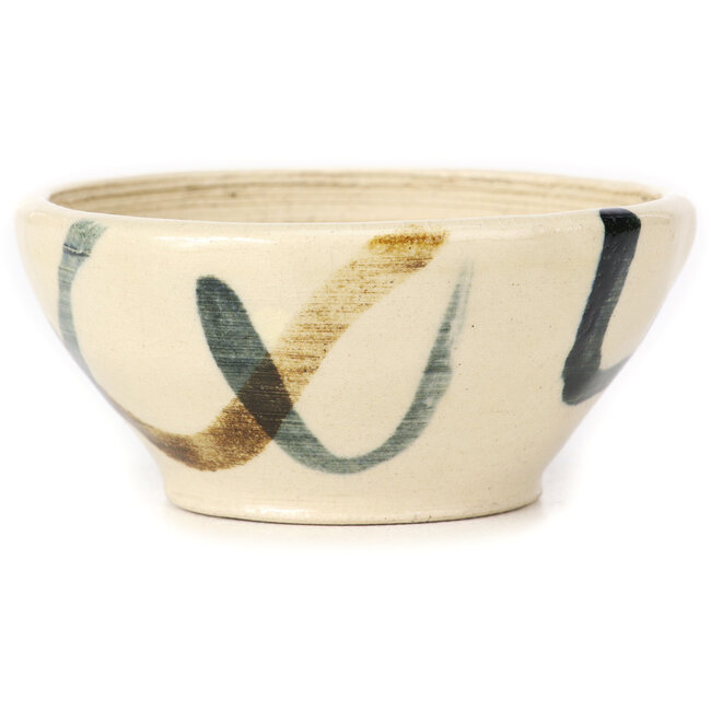 Maceta de bonsái redonda blanca multicolor de Bonsai - 80 x 80 x 40 mm