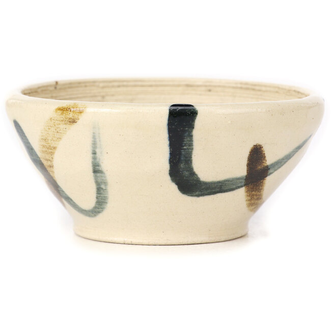 Maceta de bonsái redonda blanca multicolor de Bonsai - 80 x 80 x 40 mm