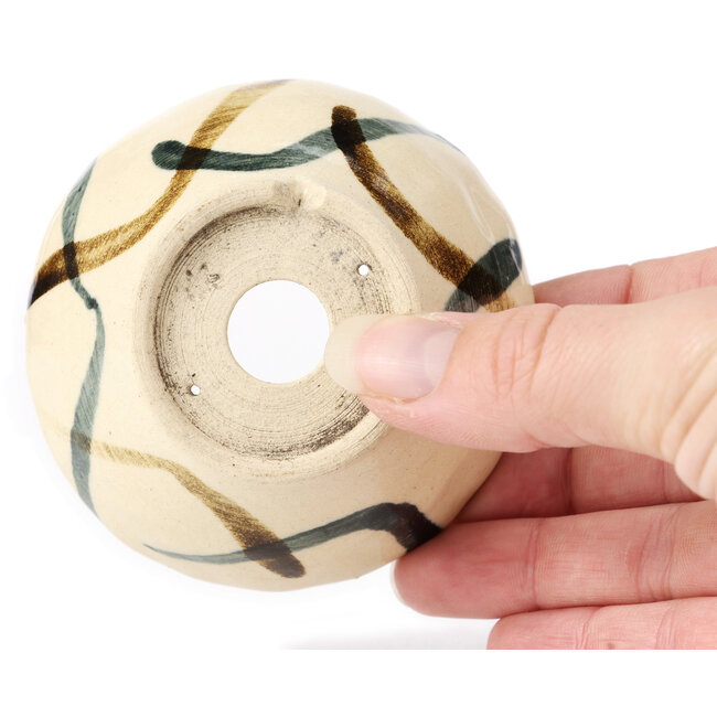 Vaso bonsai tondo bianco multicolore by Bonsai - 80 x 80 x 40 mm