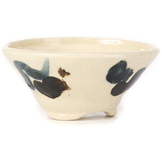 Maceta de bonsái redonda blanca multicolor de Bonsai - 80 x 80 x 40 mm