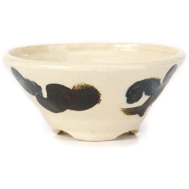 Round white multicolor bonsai pot by Bonsai - 80 x 80 x 40 mm