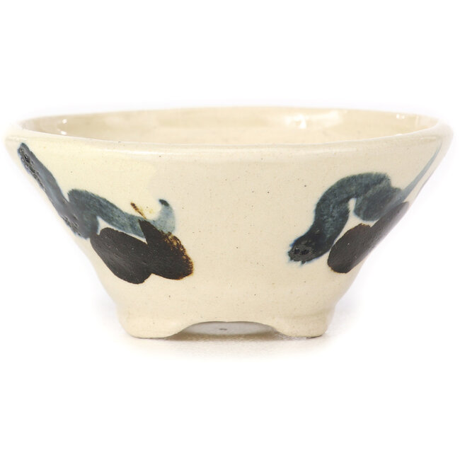 Round white multicolor bonsai pot by Bonsai - 80 x 80 x 40 mm