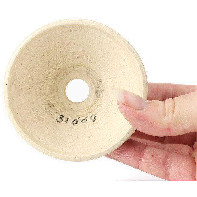 Pot à bonsaï rond blanc multicolore par Bonsai - 80 x 80 x 40 mm