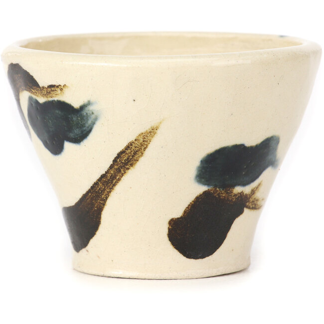 Vaso bonsai tondo bianco multicolore by Bonsai - 75 x 75 x 55 mm