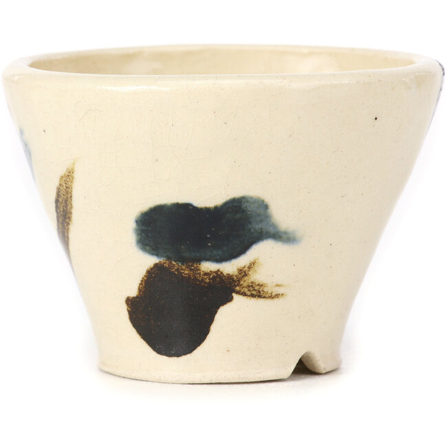 Pot à bonsaï rond multicolore blanc par Bonsai - 75 x 75 x 55 mm