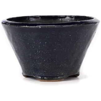 Bonsai 75 mm round blue bonsai pot by Bonsai, Japan