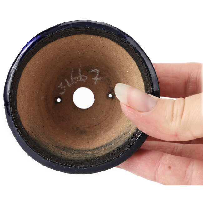 Pot à bonsaï rond bleu par Bonsai - 75 x 75 x 50 mm