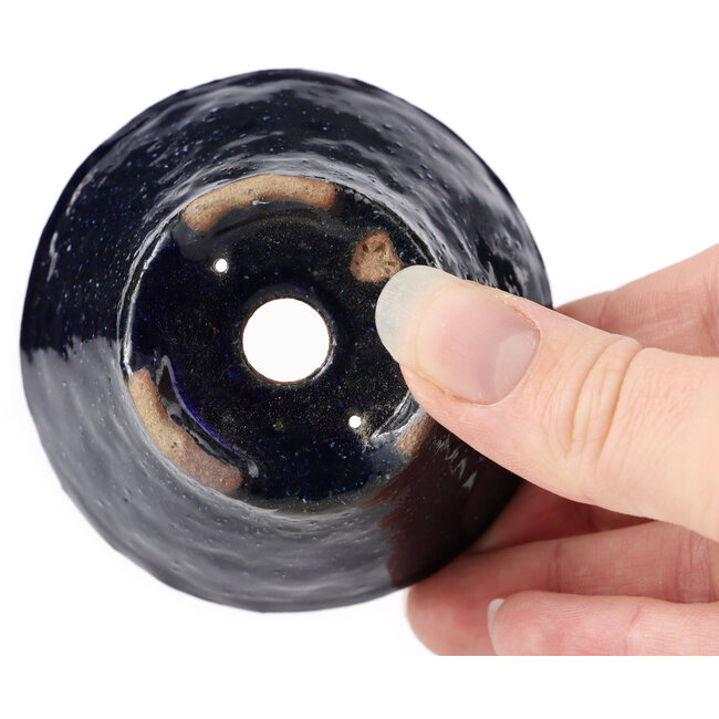 Pot à bonsaï rond bleu par Bonsai - 75 x 75 x 50 mm