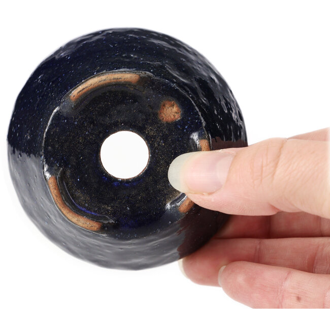 Round blue bonsai pot by Bonsai - 75 x 75 x 40 mm