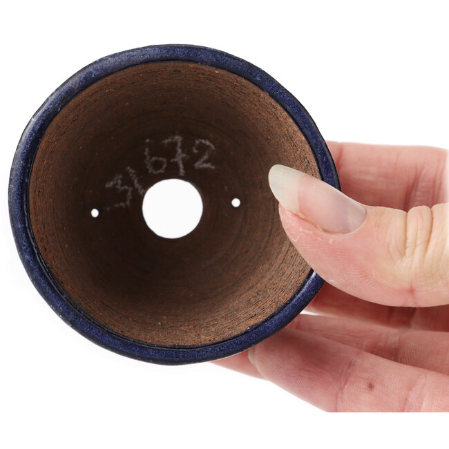 Runde blaue Bonsaischale von Bonsai - 65 x 65 x 45 mm