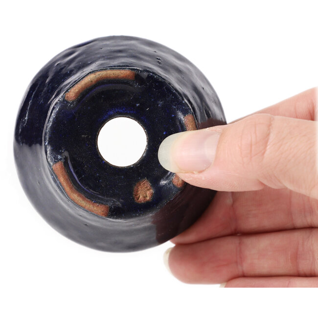 Pot à bonsaï rond bleu par Bonsai - 70 x 70 x 40 mm
