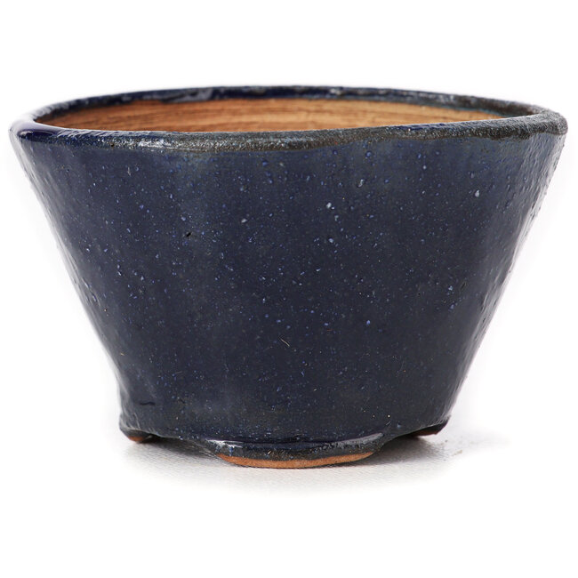 Ronde blauwe bonsaipot van Bonsai - 65 x 65 x 45 mm