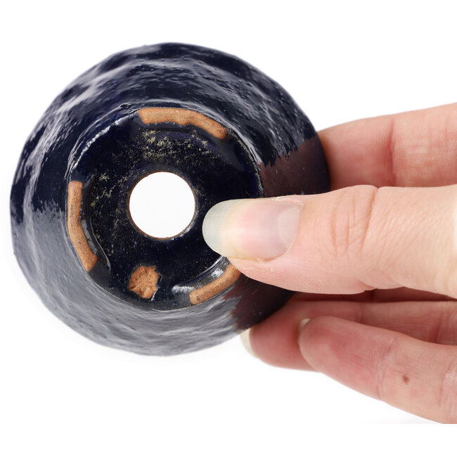 Round blue bonsai pot by Bonsai - 65 x 65 x 45 mm