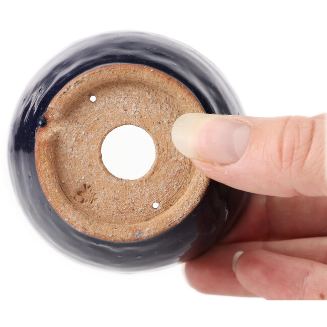 Runde blaue Bonsaischale von Bonsai - 70 x 70 x 50 mm