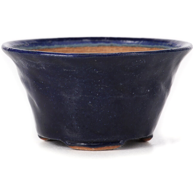 Round blue bonsai pot by Bonsai - 80 x 80 x 40 mm