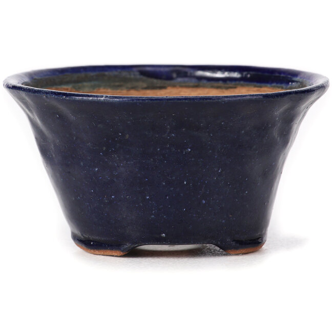 Maceta de bonsái redonda azul de Bonsai - 80 x 80 x 40 mm