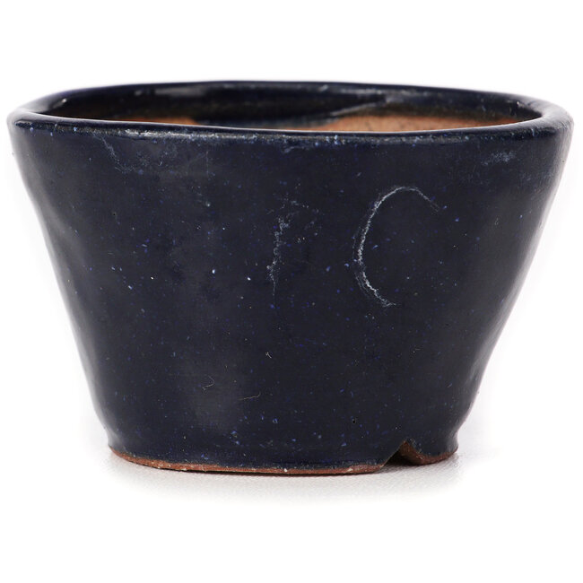 Ronde blauwe bonsaipot van Bonsai - 70 x 70 x 45 mm