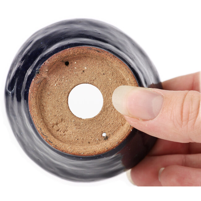 Round blue bonsai pot by Bonsai - 70 x 70 x 45 mm