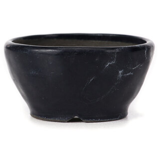 Bonsai 75 mm round blue bonsai pot by Bonsai, Japan