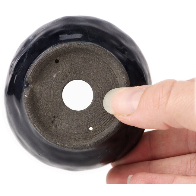 Pot à bonsaï rond bleu par Bonsai - 75 x 75 x 35 mm