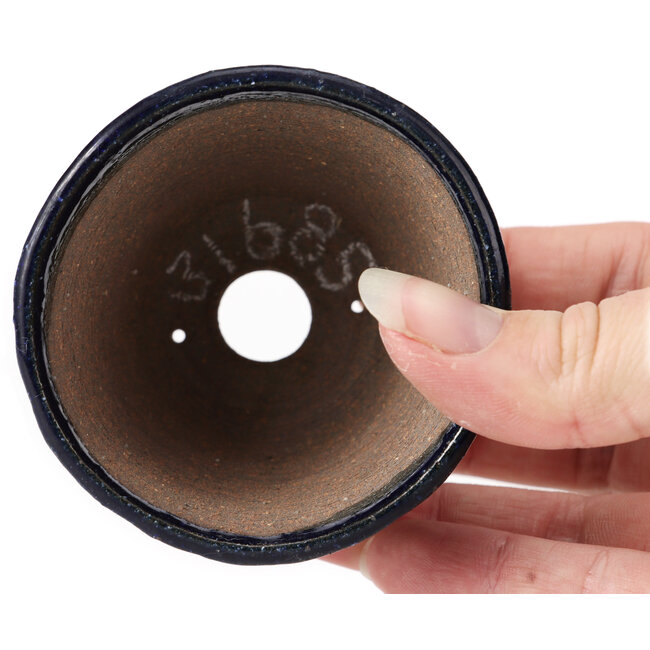 Round blue bonsai pot by Bonsai - 70 x 70 x 50 mm