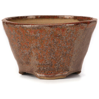 Bonsai 70 mm round red brown bonsai pot by Bonsai, Japan