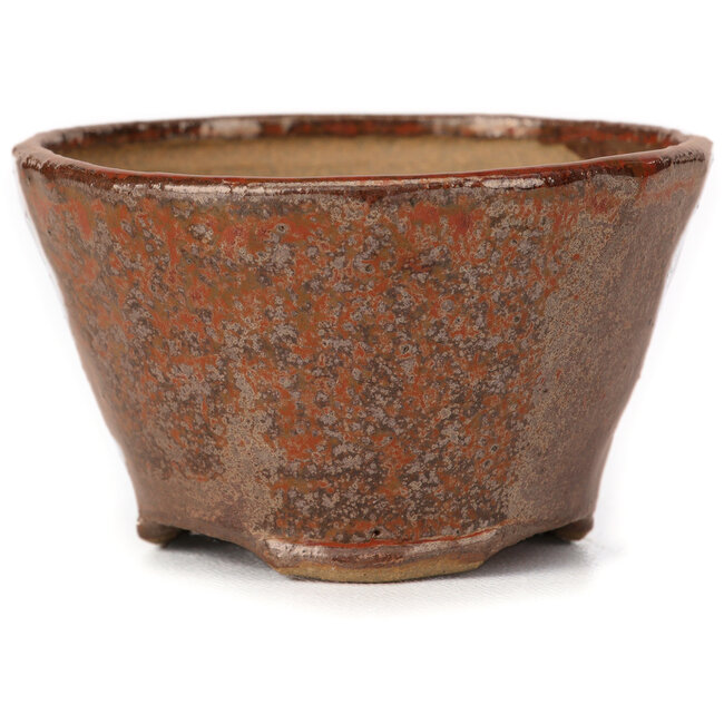 Round red brown bonsai pot by Bonsai - 70 x 70 x 45 mm