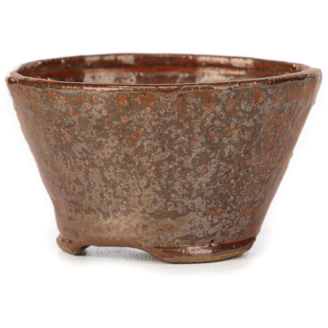 Round red brown bonsai pot by Bonsai - 70 x 70 x 45 mm