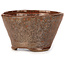 Maceta de bonsái redonda marrón rojiza de Bonsai - 70 x 70 x 45 mm