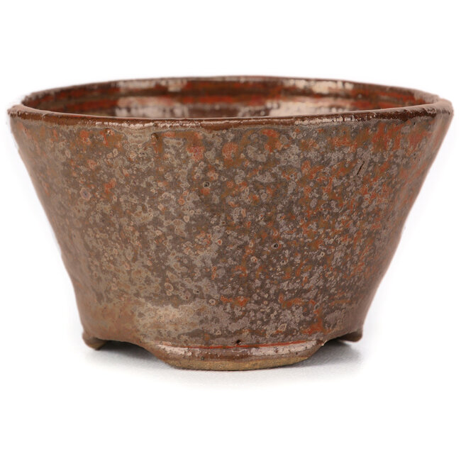Runde rotbraune Bonsaischale von Bonsai - 70 x 70 x 45 mm