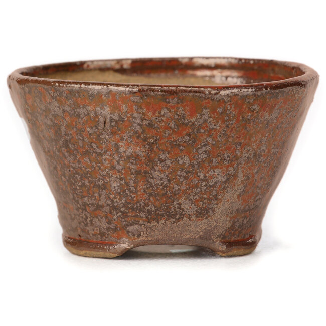 Round red brown bonsai pot by Bonsai - 70 x 70 x 45 mm
