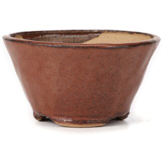 Bonsai 75 mm round red brown bonsai pot by Bonsai, Japan