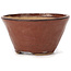 Pot à bonsaï rond brun rouge par Bonsai - 75 x 75 x 40 mm