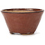 Round red brown bonsai pot by Bonsai - 75 x 75 x 40 mm
