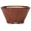 Pot à bonsaï rond brun rouge par Bonsai - 75 x 75 x 40 mm