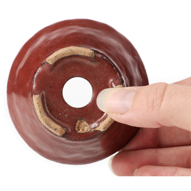 Pot à bonsaï rond brun rouge par Bonsai - 75 x 75 x 40 mm