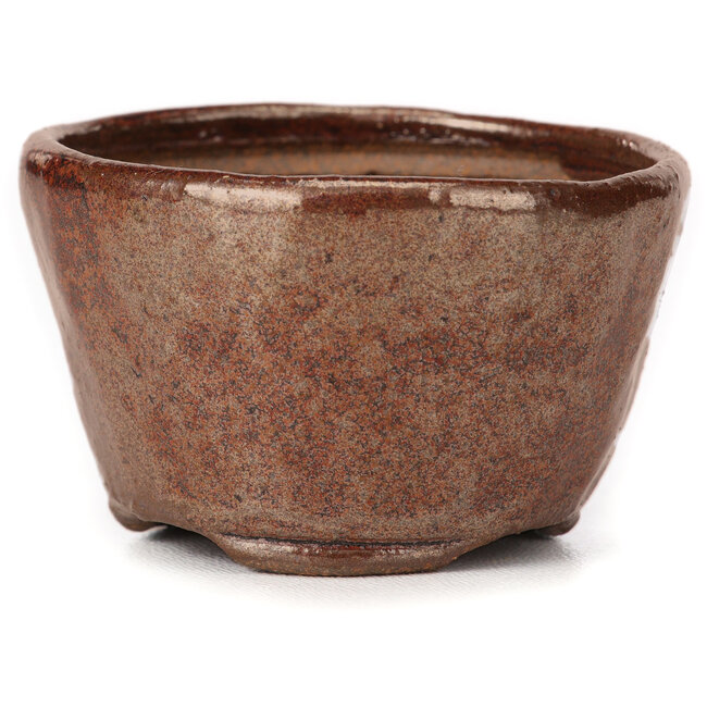 Pot à bonsaï rond brun rouge par Bonsai - 70 x 70 x 40 mm