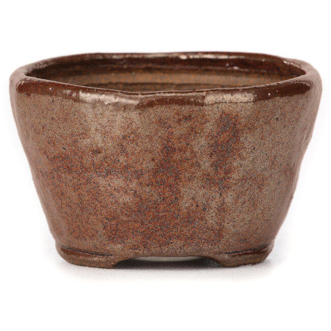 Ronde roodbruine bonsaipot van Bonsai - 70 x 70 x 40 mm