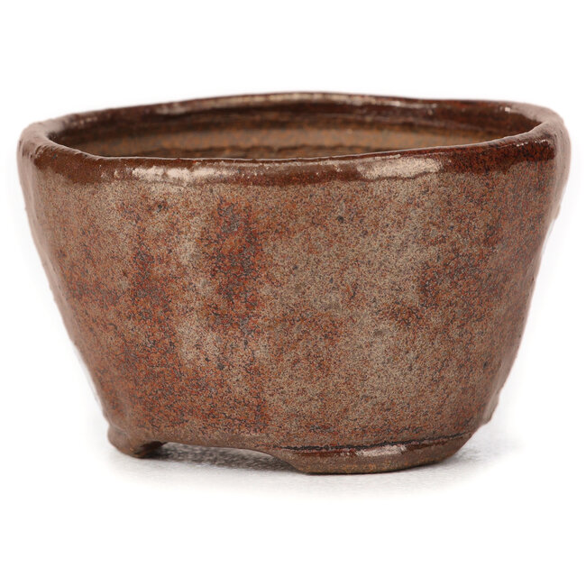 Pot à bonsaï rond brun rouge par Bonsai - 70 x 70 x 40 mm