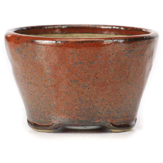 Ronde roodbruine bonsaipot van Bonsai - 70 x 70 x 45 mm