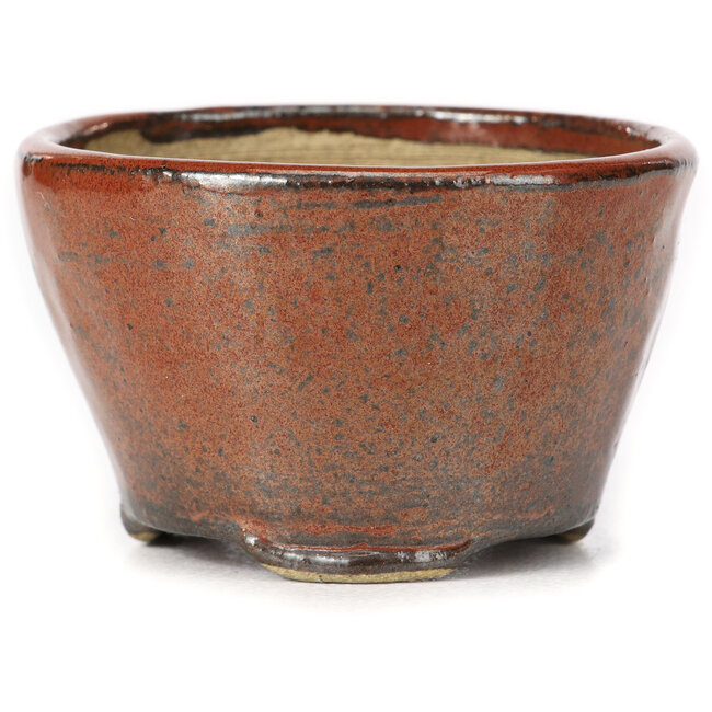 Round red brown bonsai pot by Bonsai - 70 x 70 x 45 mm