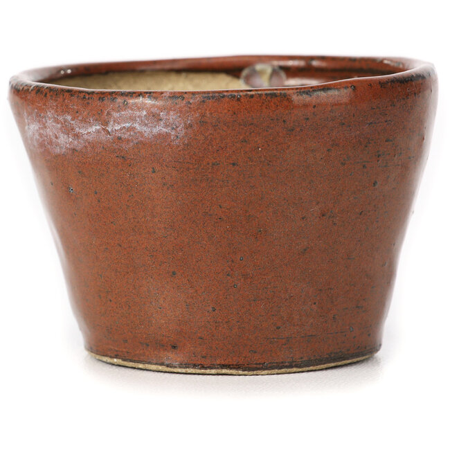 Pot à bonsaï rond brun rouge par Bonsai - 65 x 65 x 45 mm