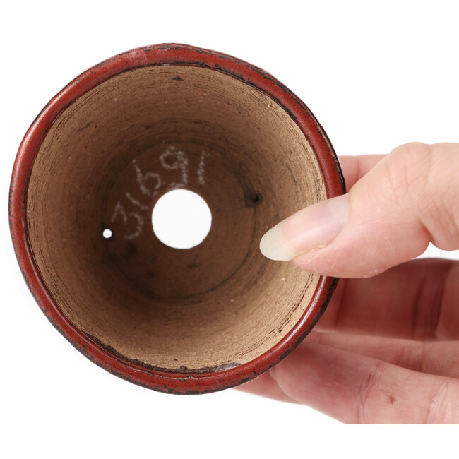 Runde rotbraune Bonsaischale von Bonsai - 65 x 65 x 45 mm