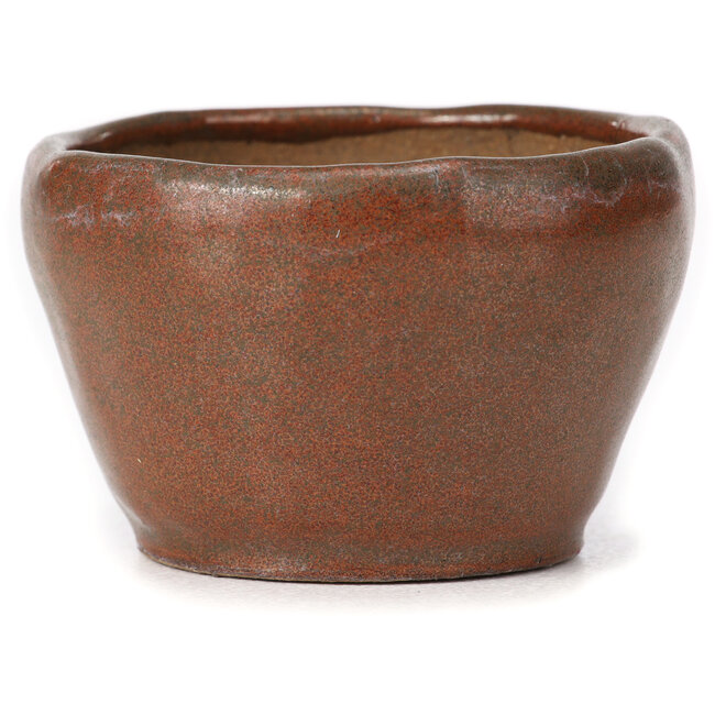 Pot à bonsaï rond brun rouge par Bonsai - 75 x 75 x 45 mm