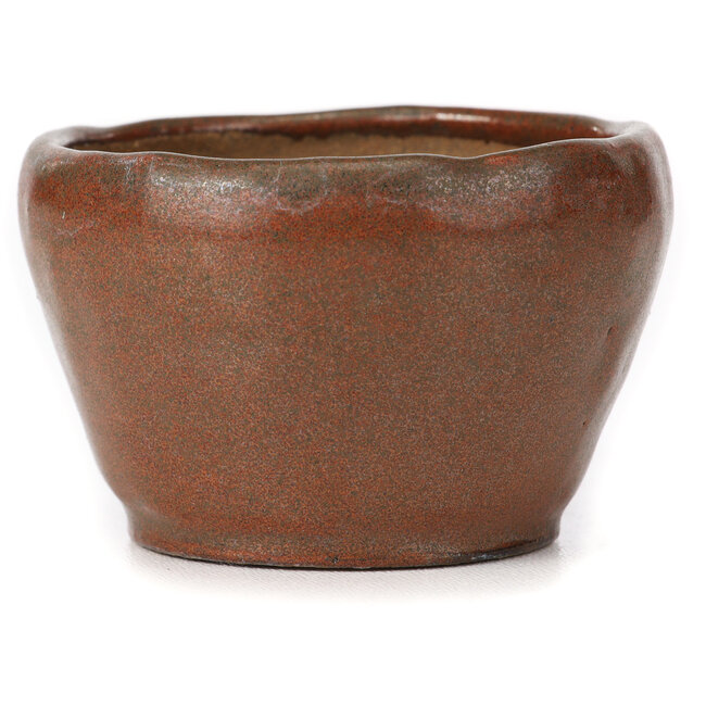 Pot à bonsaï rond brun rouge par Bonsai - 75 x 75 x 45 mm