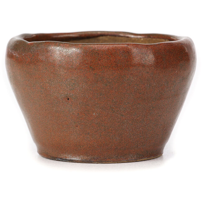 Round red brown bonsai pot by Bonsai - 75 x 75 x 45 mm
